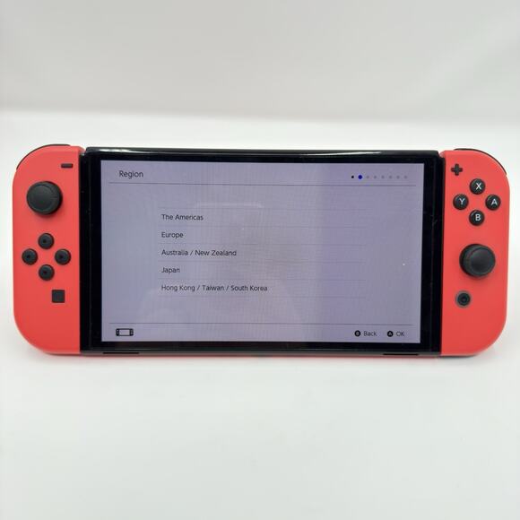 Nintendo Switch OLED HEG001 Mario Red Edition 64GB Console Dock Case Bundle - Picture 4 of 16